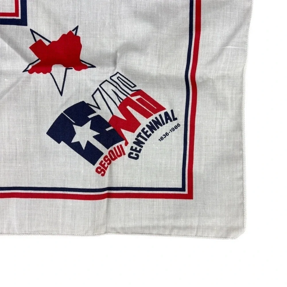 Vintage Texas Sesquicentennial 1836-1986 Bandana Scarf‎ Handkerchief One Size